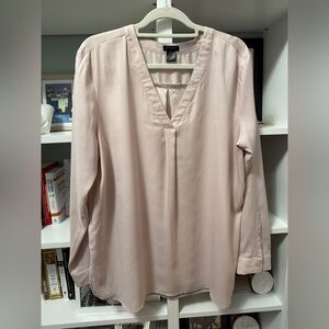 SALE: 3/$25 - Ann Taylor Light Pink V-Neck Blouse